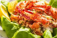Fresh Chilled Lobster Salad with Lemon Herb Dressing