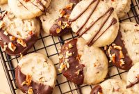 Chocolate-Dipped Pecan Sandies Cookies: Crunchy Butter Shortbread