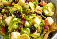 Crisp Shaved Brussels Sprouts Salad with Lemon Parmesan Dressing