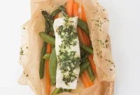Rockfish en Papillote with Spring Vegetables and Tarragon Butter