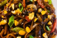 Crispy Blackstone Stir-Fry Vegetable Noodles Recipe