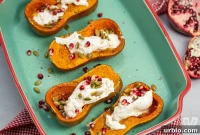 Roasted Honeynut Squash with Burrata, Pomegranate & Pepitas