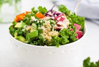 Crisp Kale Salad with Creamy Tahini Dressing