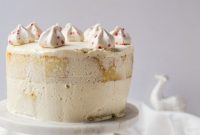 White Chocolate Cake with Peppermint Buttercream Frosting