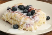 Glazed Blueberry Sweet Rolls Recipe with Fluffy Dough
