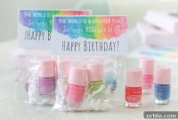 Printable Nail Polish Birthday Gift Tags for Party Favors