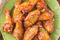 Sticky Honey Sriracha Chicken Wings Recipe