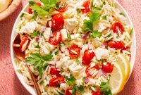 Zesty Lemon Orzo Salad with Fresh Herbs and Parmesan