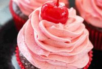 Cherry Cupcakes with Cherry Coke Buttercream Frosting