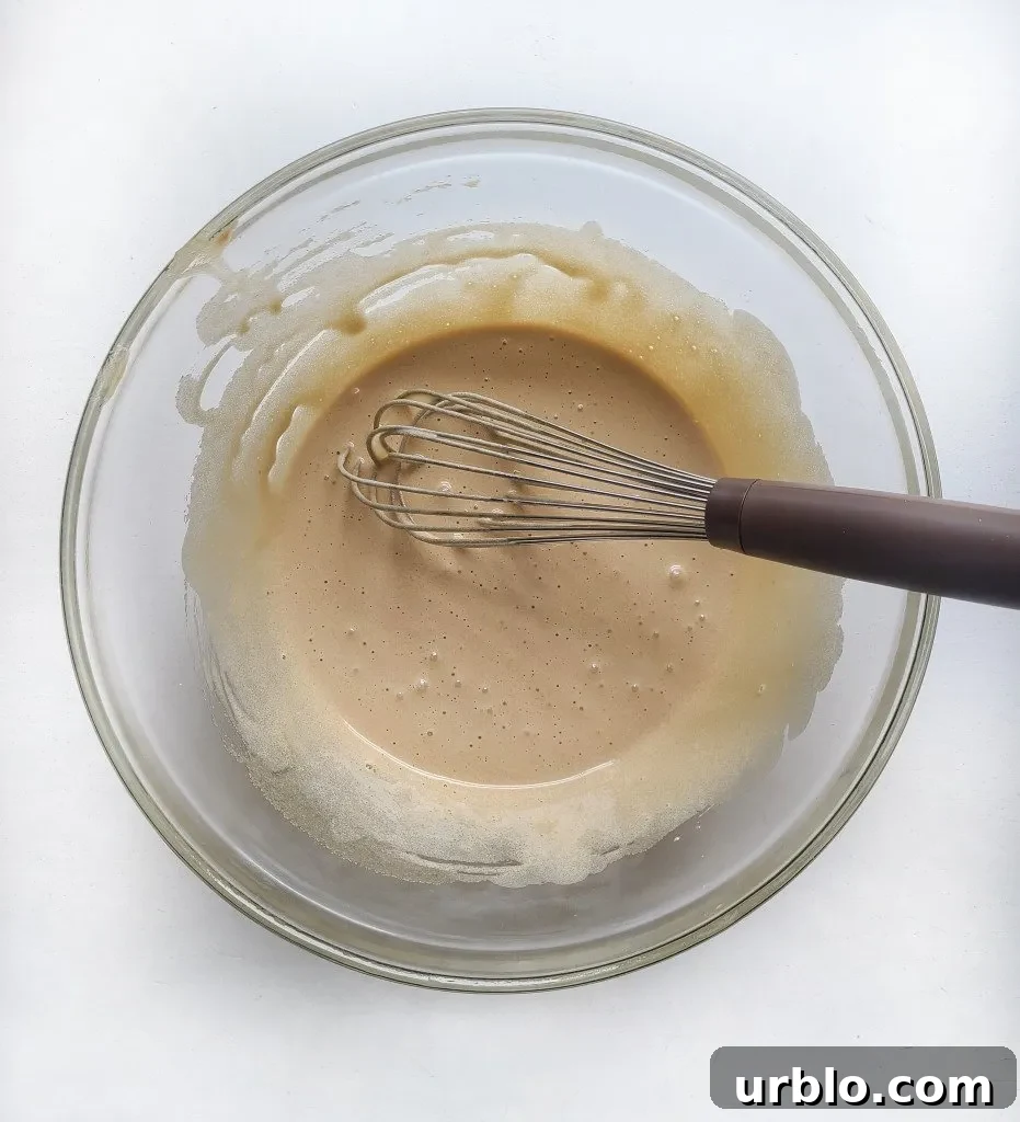 eggs and sugars for brownie cookies