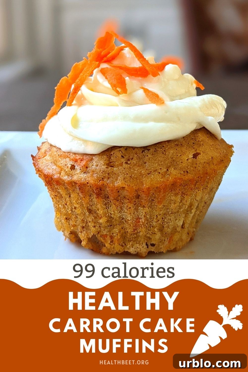 Healthy carrot cake muffins for only 99 calories each