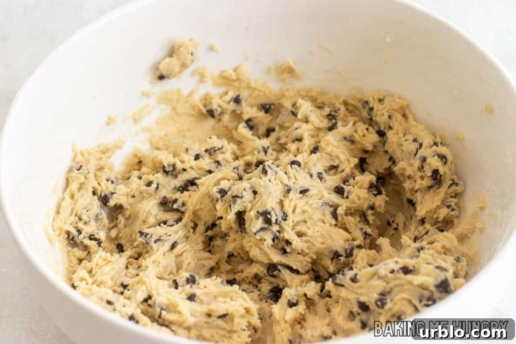 Decadent Brookie Bites Recipe: Chocolate Brownie + Cookie Bars 9 cookie dough in bowl