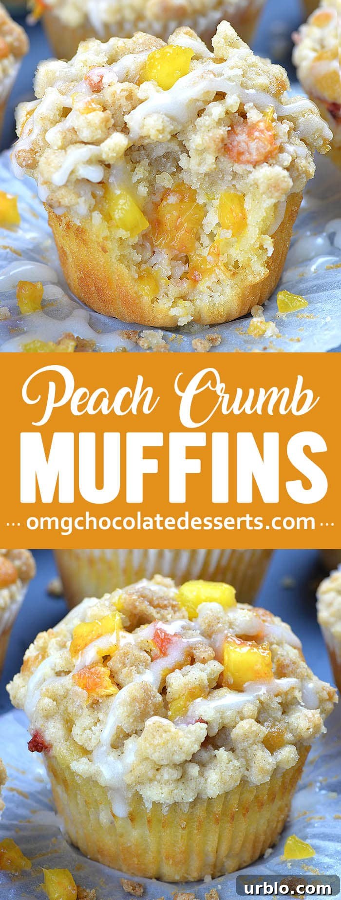 Peach Crumb Muffins are fluffy homemade muffins perfect for breakfasts and snacks. Moist and flavorful muffins loaded with fresh summery peaches, finished with sweet, buttery, cinnamon streusel crumb topping are the best muffin recipe ever!