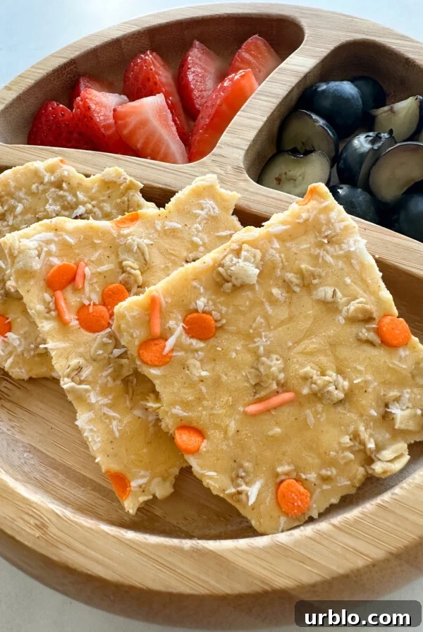 How to Make Gogurts: Homemade Yogurt Tubes Recipe 10 Pumpkin yogurt bark served with fruits.
