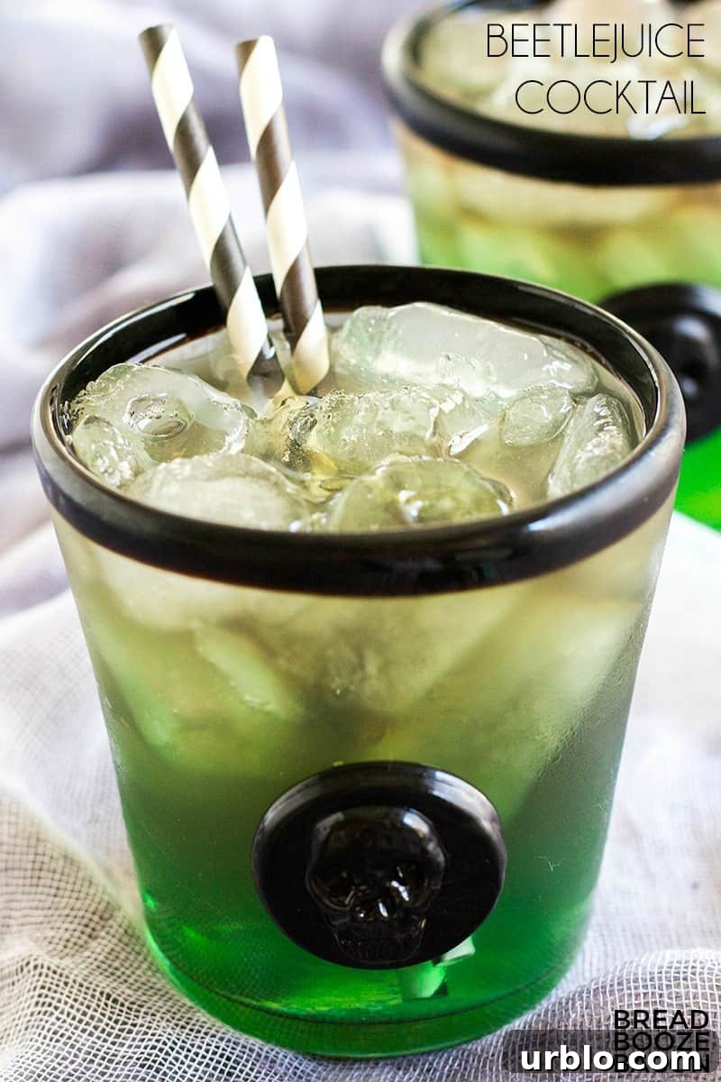 Scare up some fun on Halloween with this frightfully fruity Beetlejuice Cocktail!