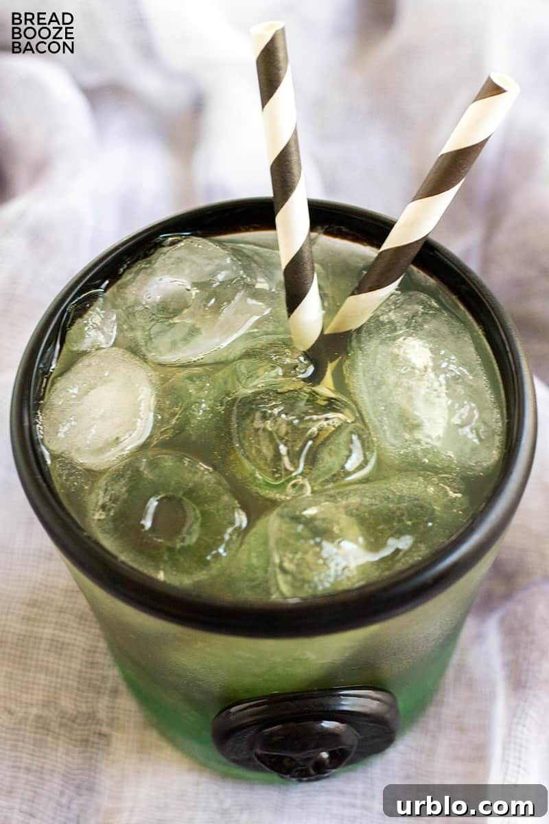Scare up some fun on Halloween with this frightfully fruity Beetlejuice Cocktail!