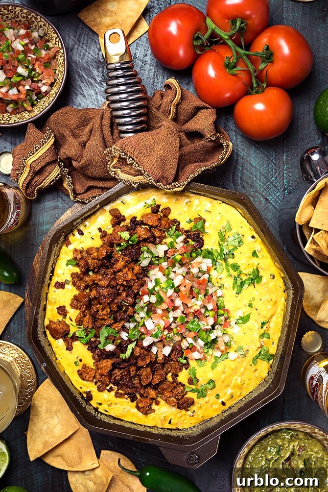 Creamy Chorizo Queso Dip Recipe for Game Day and Parties 6 Chorizo Queso Dip. This is the ultimate, no fake cheese, no fuss cheese dip. | hostthetoast.com
