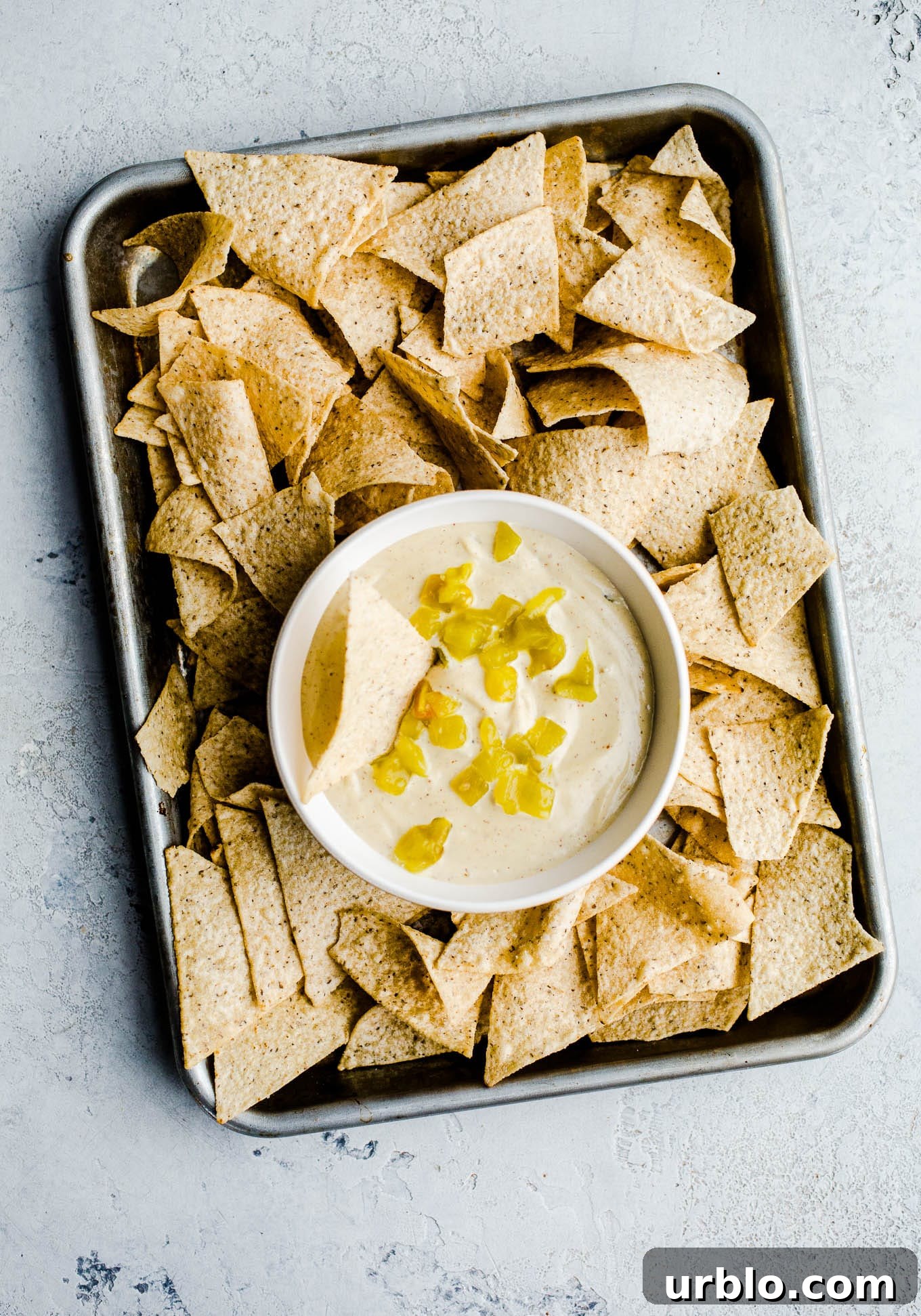 cheese dip and chips