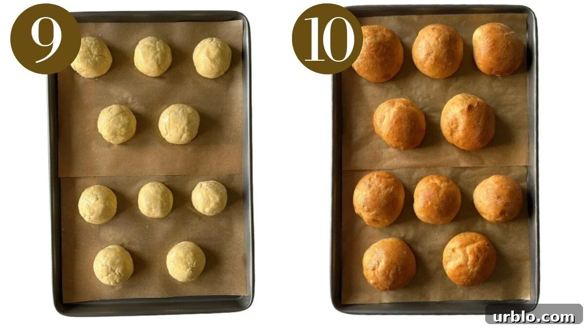 Steps to make cottage cheese rolls.