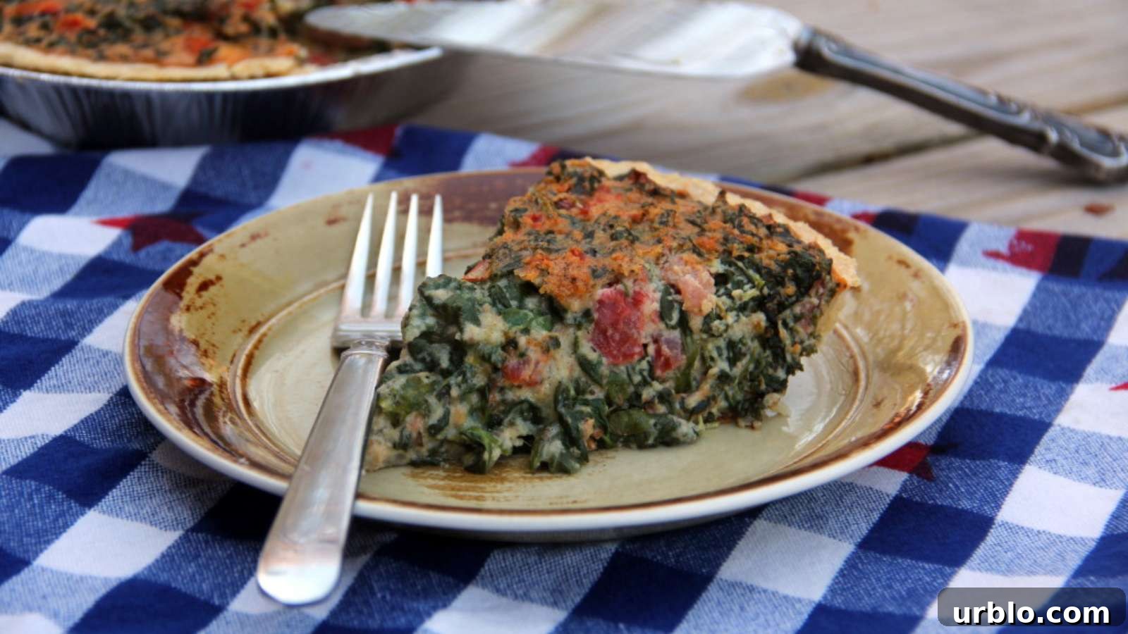 Tomato spinach cheese quiche