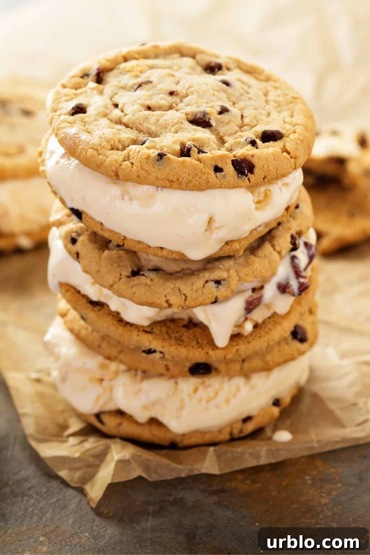 stack of ice cream sandwiches