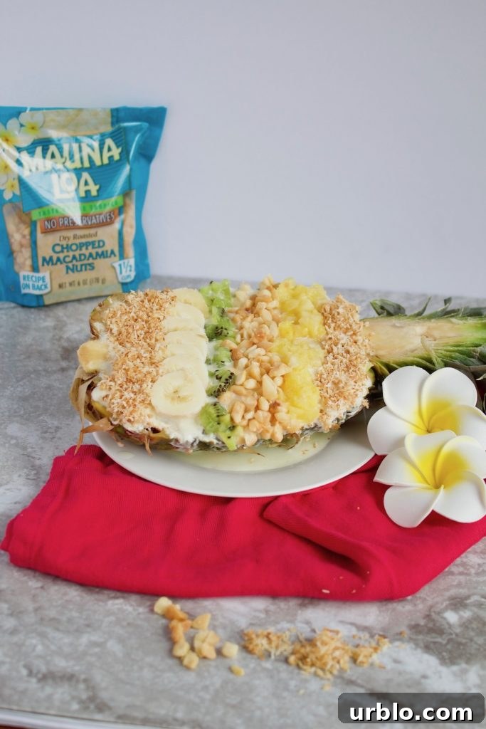 Pineapple Smoothie Recipe in Pineapple On Plate