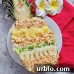 Pineapple Smoothie Recipe with Toppings In Pineapple