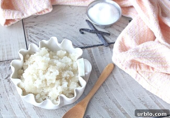 If you're not exfoliating your lips, now is the time to start! This Vanilla & Honey DIY Lip Scrub is an easy way to keep your lips healthy and hydrated. (Only 4 ingredients)
