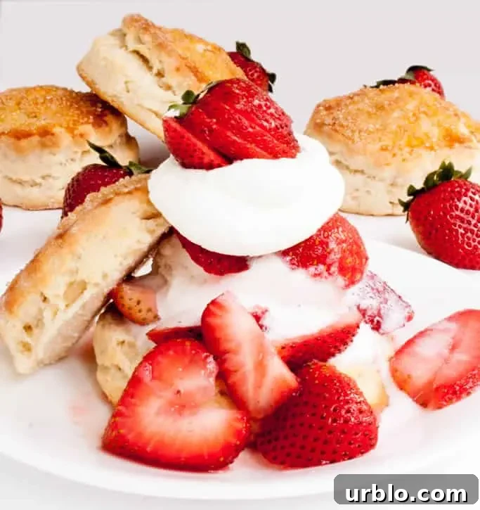 Strawberry Shortcake with vanilla ice cream and whipped cream