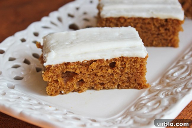 Pumpkin Bars with Cream Cheese Frosting