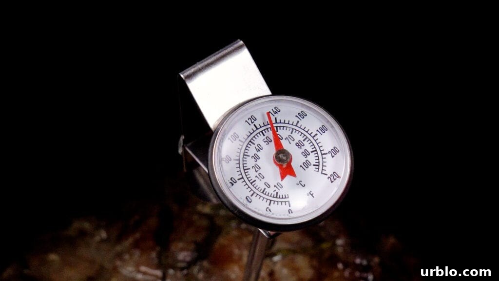 Air Fryer Roast Beef: Complete Guide to Tender, Juicy Results 8 Checking the temperature of the Roast Beef with a meat thermometer