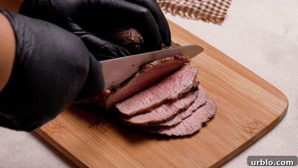 Air Fryer Roast Beef: Complete Guide to Tender, Juicy Results 4 Cutting the roast beef