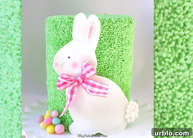 Cute Bunny Cake Video Tutorial by MyCakeSchool.com! This free cake video tutorial is perfect for springtime and Easter gatherings!