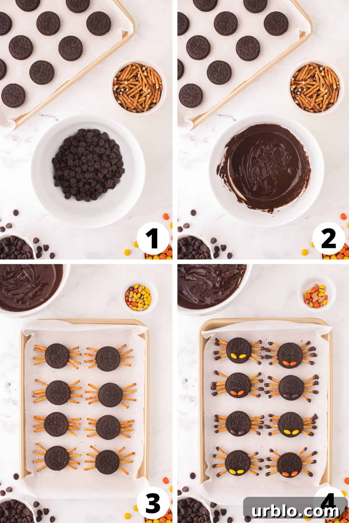 Oreo Spiders Recipe Steps