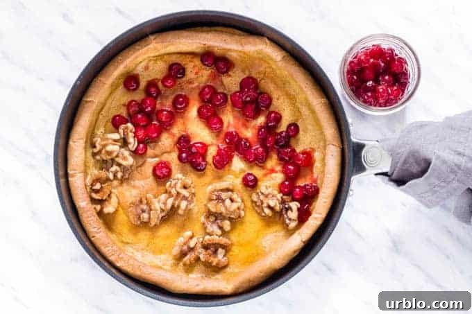 Baked Sweet Potato Pancake With An Orange Cranberry Compote | Recipes From A Pantry