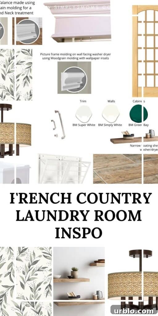 pinterest graphic French country laundry room inspiration board