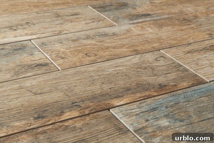 distressed wood luxury vinyl plank flooring sample