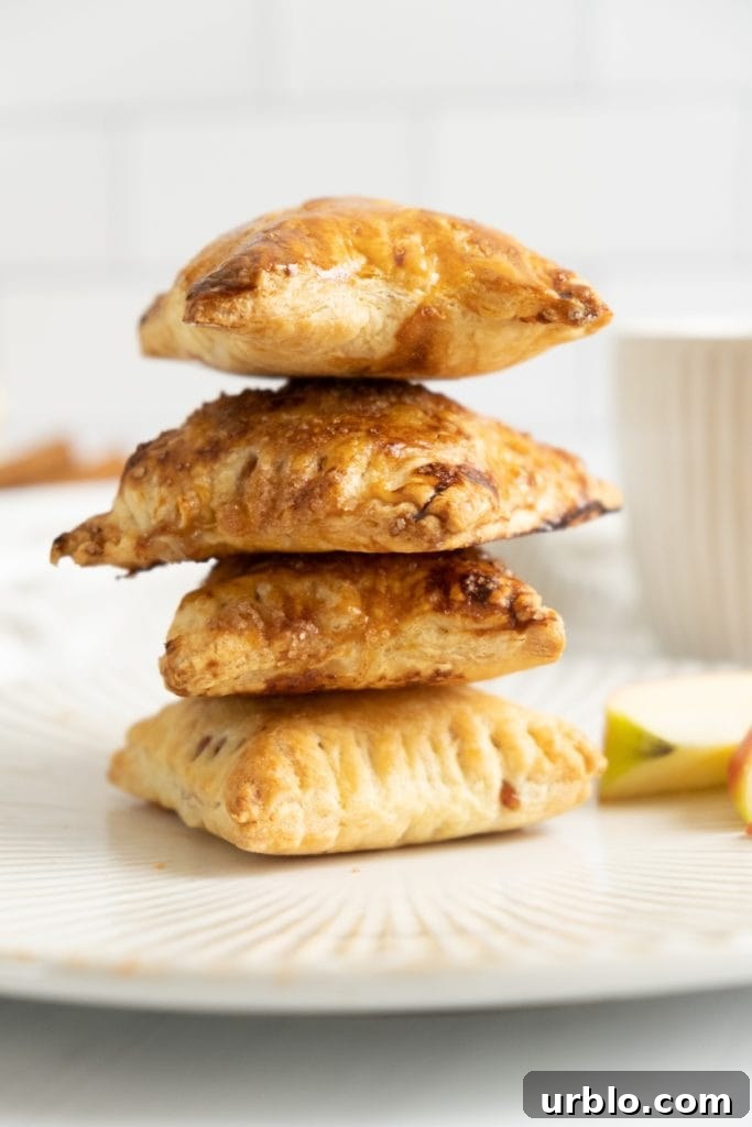 Apple turnovers on a tray