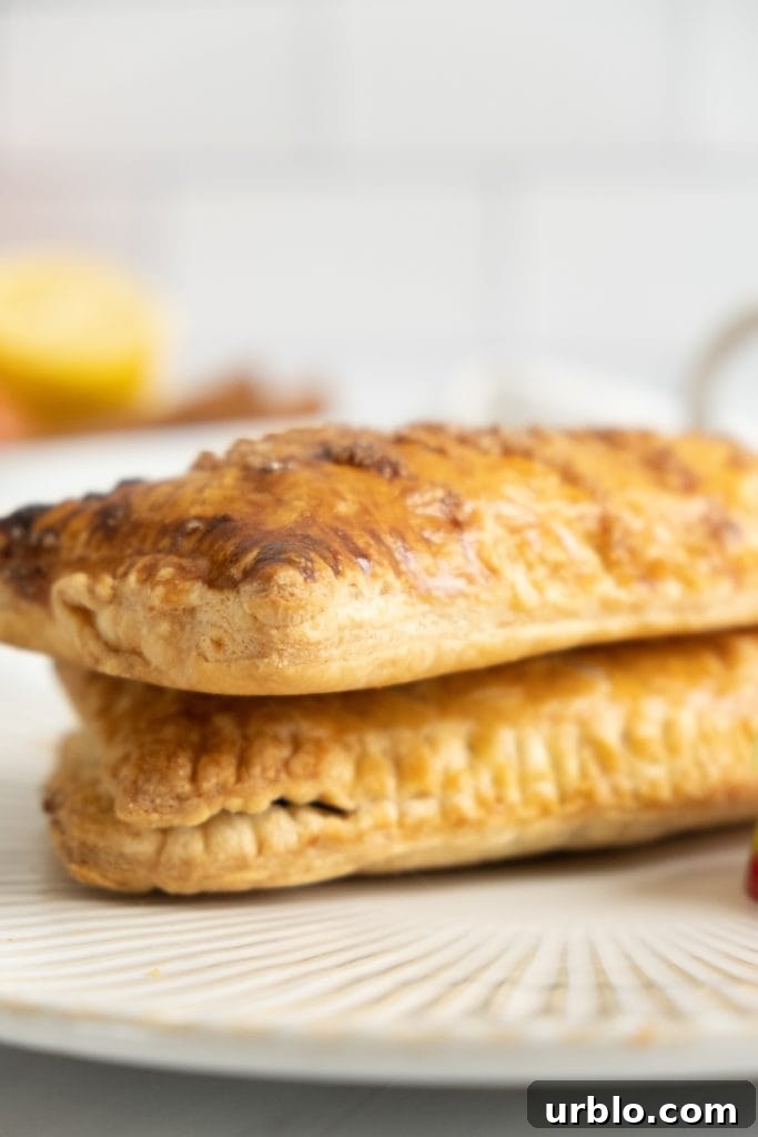 Close-up of apple turnovers