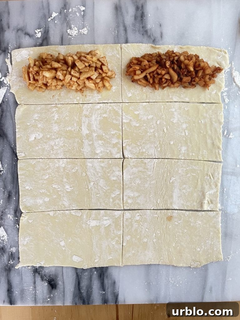 Baked turnovers with golden tops