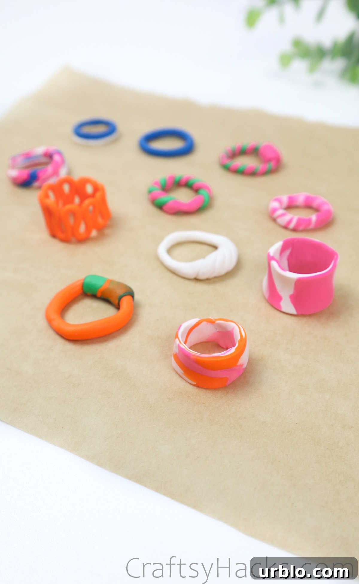 completed clay rings