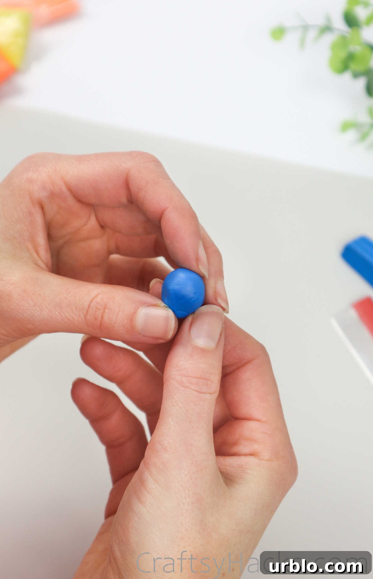 blue clay ball