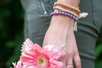 Raffia and Rhinestone DIY Bracelet Inspired by Tory Burch