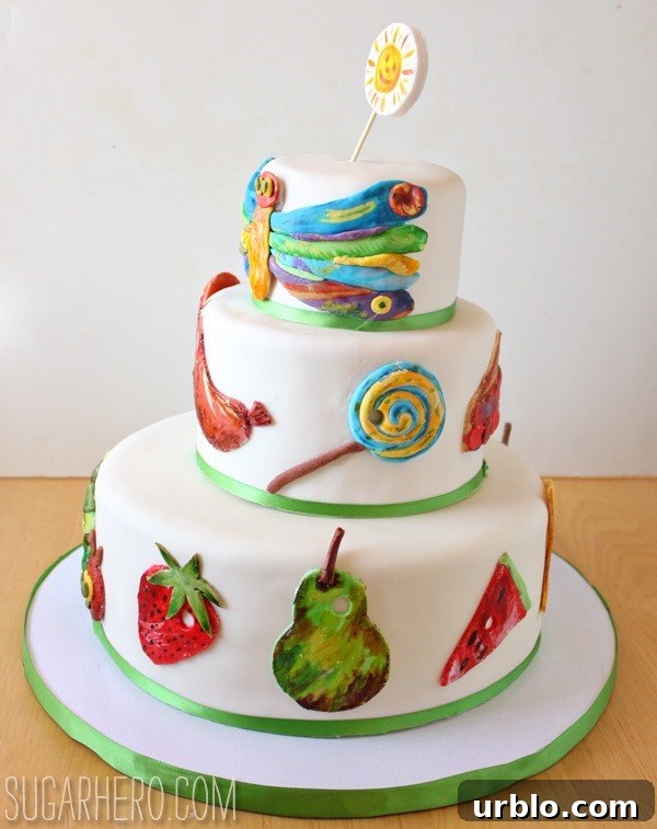 Very Hungry Caterpillar Cake | SugarHero.com Very Hungry Caterpillar Cake | SugarHero.com