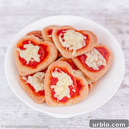 5-Ingredient Crunchy Keto Pizza Hearts | Low-Carb, So Simple