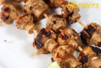 Wasabi Plum Marinated Mushroom Skewers for Grilling