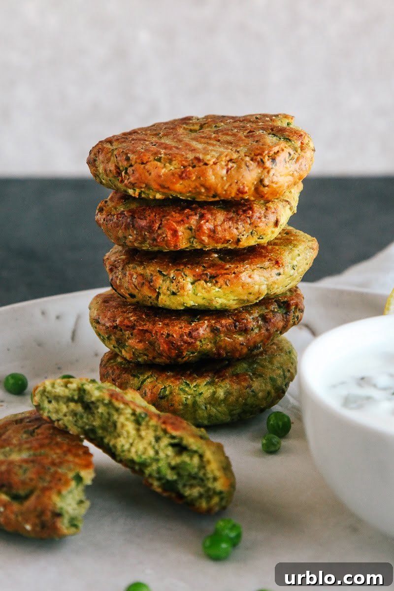 Baked Green Pea Fritters (Vegan + GF)