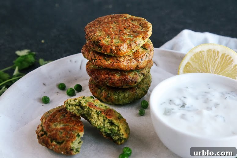 Baked Green Pea Fritters (Vegan + GF)