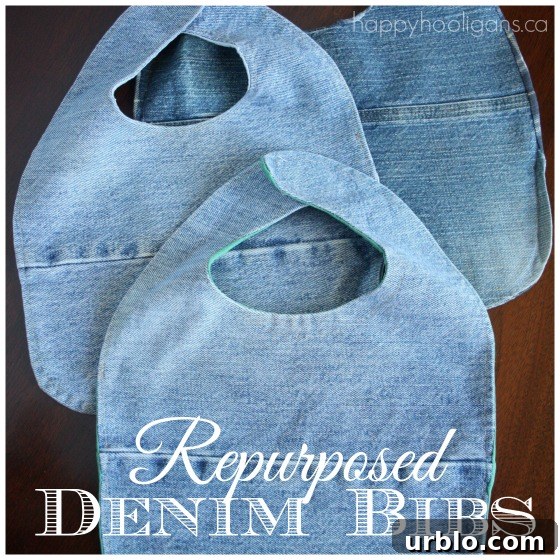 DIY Baby Bibs from Old Jeans and T-Shirts 7 repurposed denim bibs