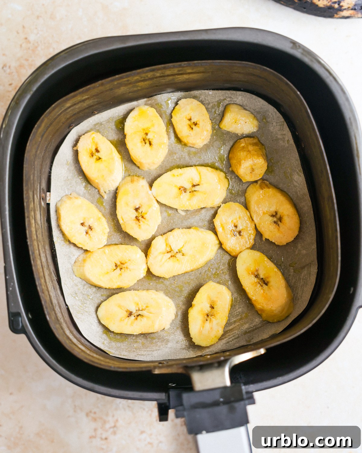 overhead plantains ready to be cooked